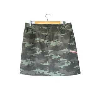 Eddie Bauer Camouflage Utility Mini Skirt with Pink Accent Built in Shorts Sz 12